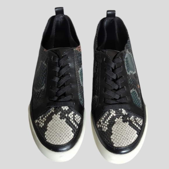 27 Edit Naturalizer Valarie Leather Snake Print Sneaker Shoes Women's Size 6.5M - Picture 1 of 16